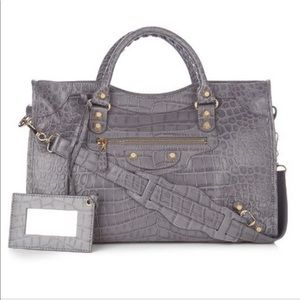 Balenciaga Croc Effect Giant City Bag
